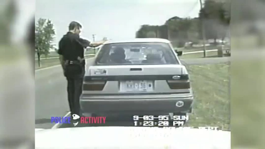 ⁣Angry Driver Goes Nuts Over Speeding Ticket - 1995