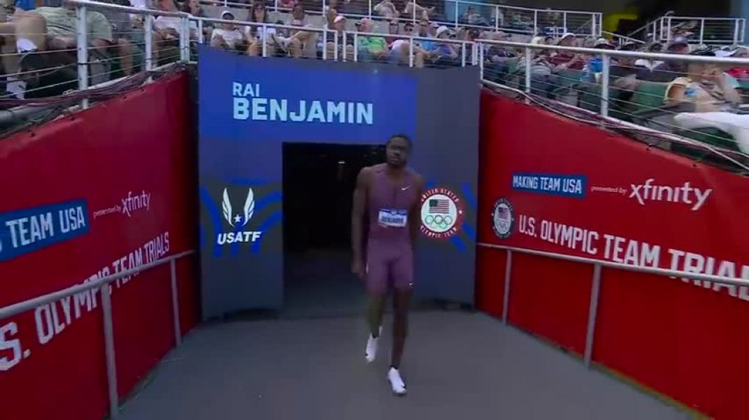 ⁣Rai Benjamin sets WORLD LEAD, TRIALS RECORD in 400m hurdles finals   NBC Sports