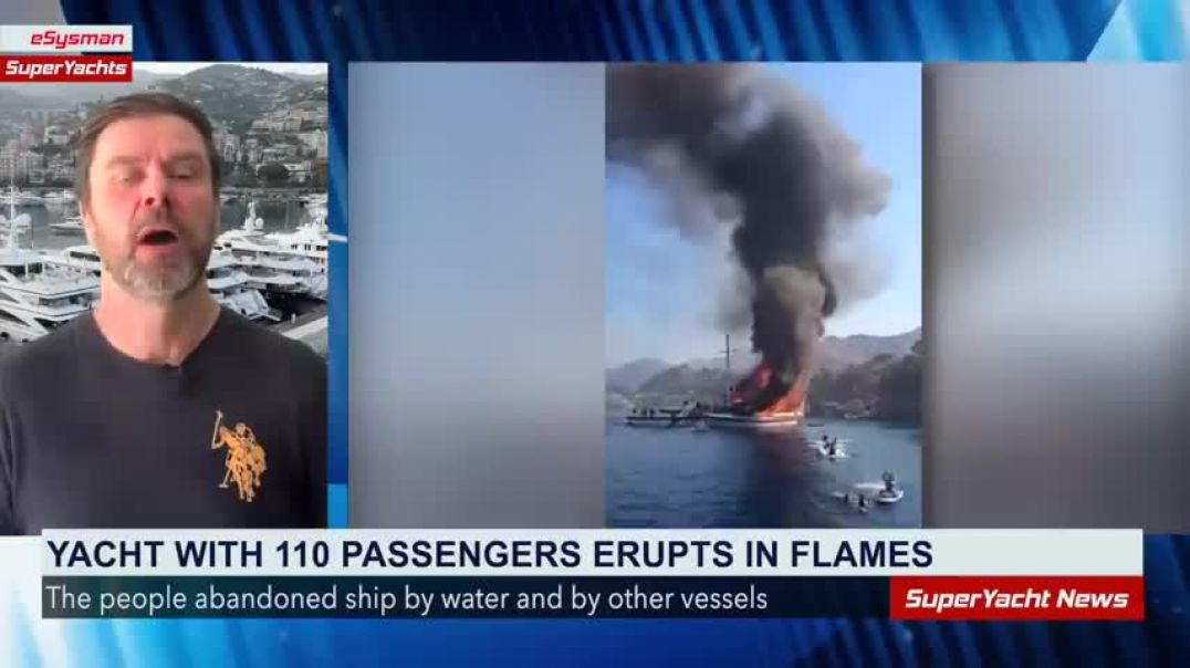 ⁣110 People Abandon Yacht in Massive Blaze   MJ’s Actual Superyacht!   SY News Ep354