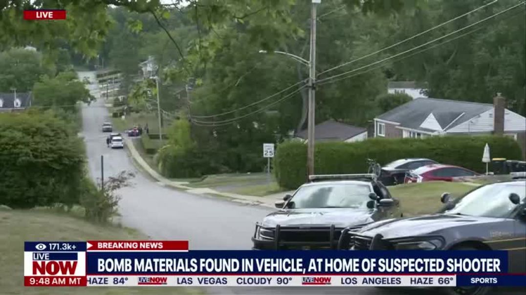 ⁣New Trump Update Bomb materials found in vehicle of suspected shooter   LiveNOW FOX