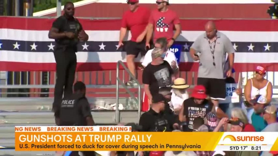 ⁣Gunshots at Donald Trump Rally   7NEWS