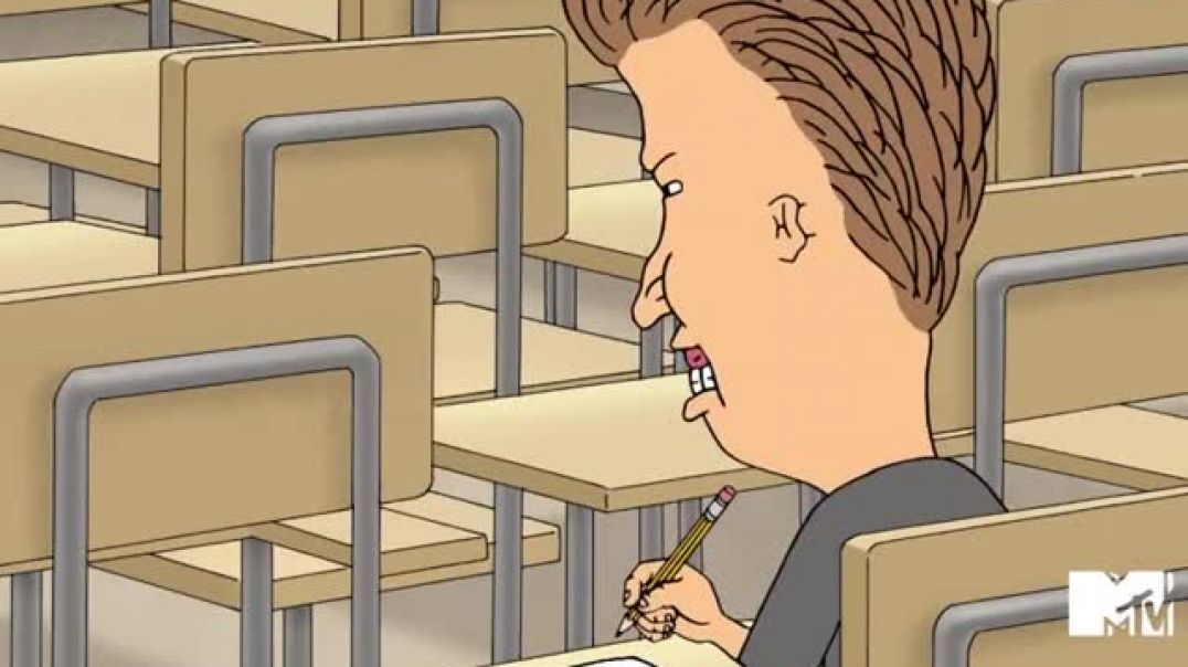 ⁣Beavis and butthead - School test