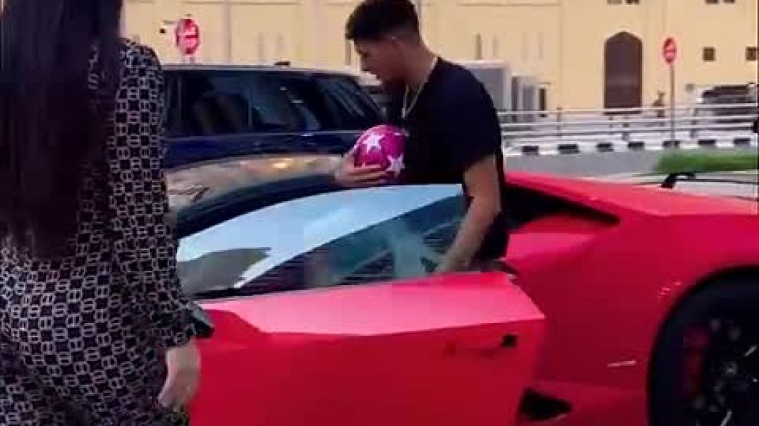 ⁣Girl vs lamborghini #funny #car #shorts #football ￼