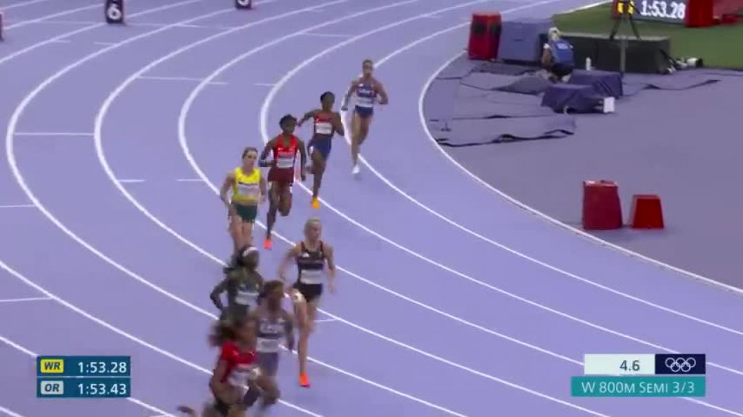 ⁣Keely Hodgkinson cruises through women's 800m semifinal | Paris Olympics | NBC Sports