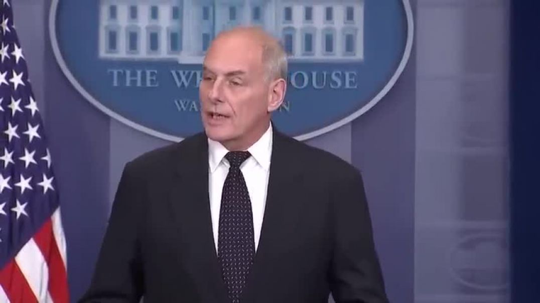 ⁣Angry, emotional John Kelly addresses Donald Trump phone call controversy