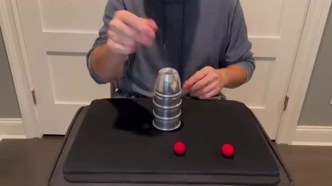 The Cups and Balls Magic Routine