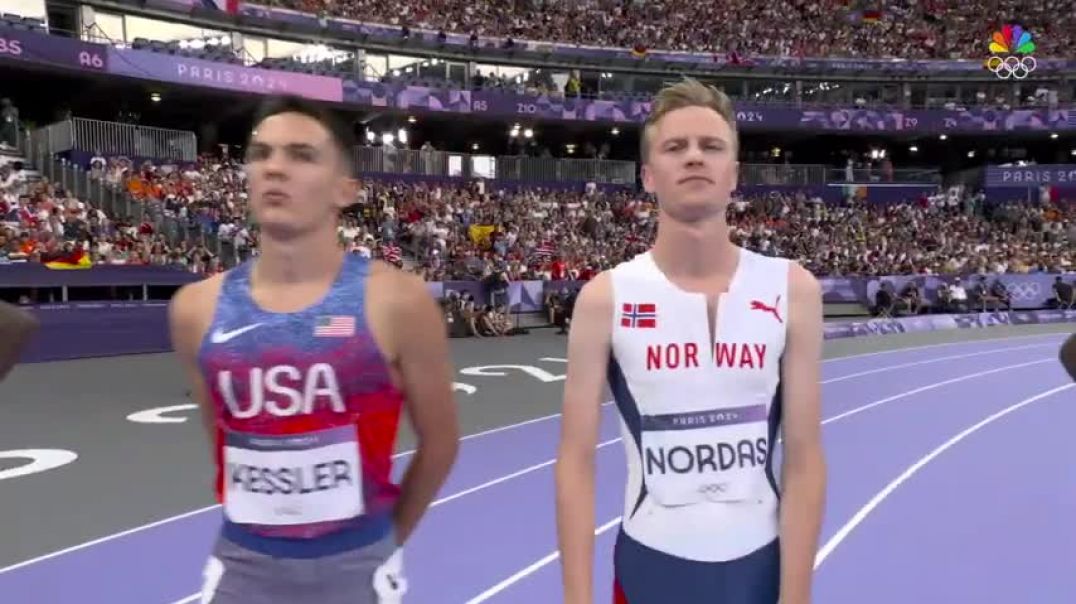 ⁣Cole Hocker emerges on top of a loaded men’s 1500m field   Paris Olympics   NBC Sports