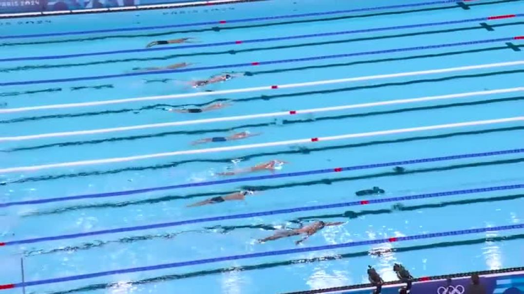 ⁣Roman Mityukov narrowly beats Pieter Coetze in 200m backstroke semifinal   Paris Olympics