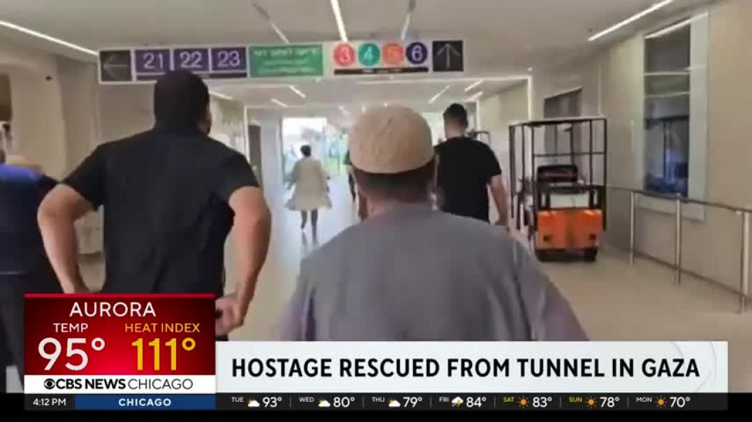 ⁣Israel rescues Hamas hostage from tunnel in Gaza