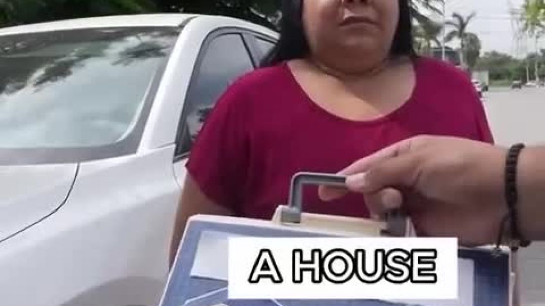 ⁣Rich man gives a new house to a beautiful woman from the streets and her reaction made everyone cry