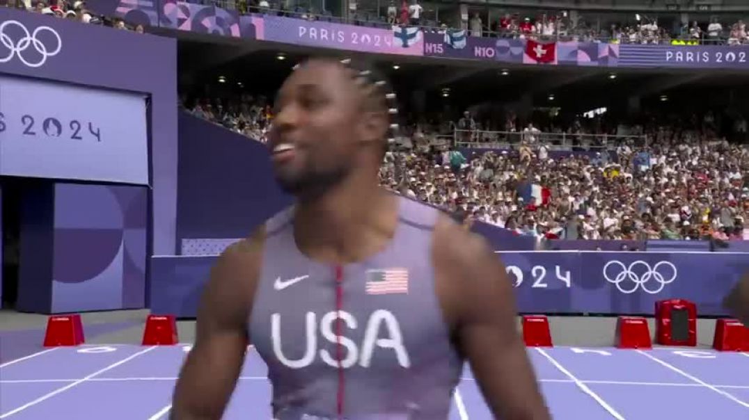 ⁣Noah Lyles makes Paris Olympics debut with a swift second-place effort in 100m heat   NBC Sports