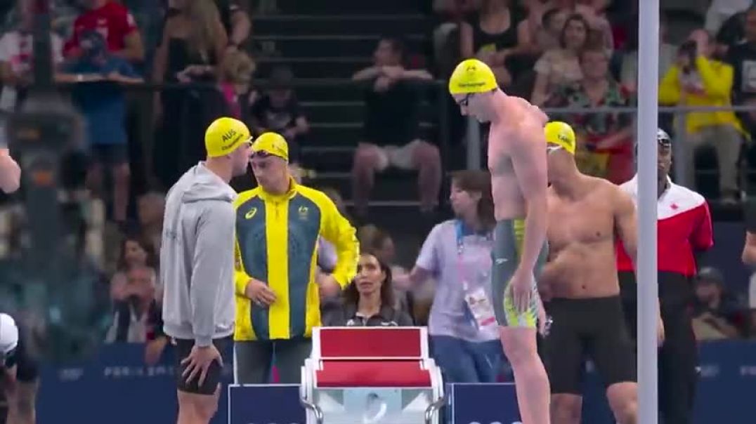 ⁣Australia, Team USA go toe-to-toe in mens 4x100m freestyle relay heat | Paris Olympics | NBC Sports