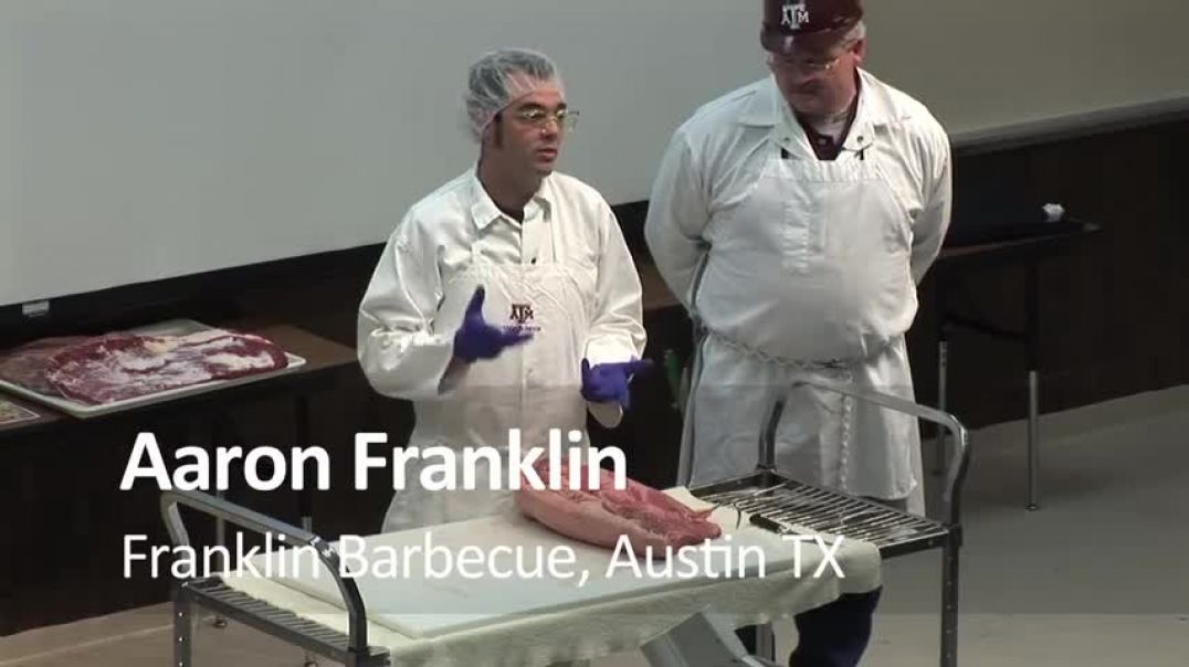 Aaron Franklin describing how he trims a brisket at Brisket Camp 2015