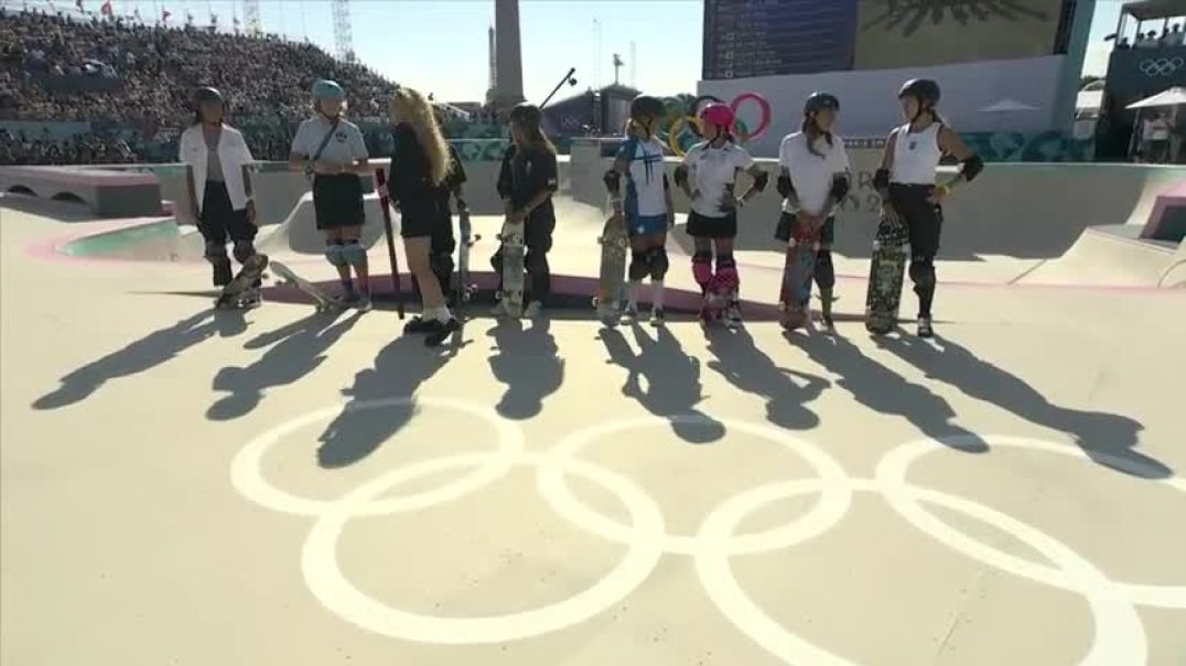 ⁣Australia Arisa Trew wins gold, unseats Japan in skateboard park at 14 years old | Paris Olympics