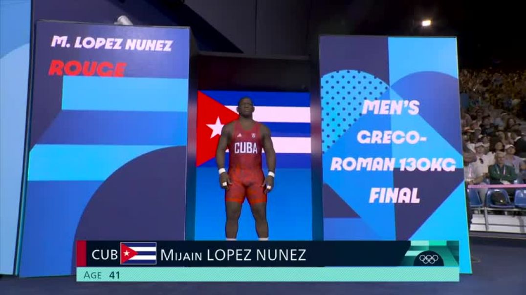 ⁣Mijain Lopez goes out ON A HIGH with record fifth straight gold medal   Paris Olympics   NBC Sports