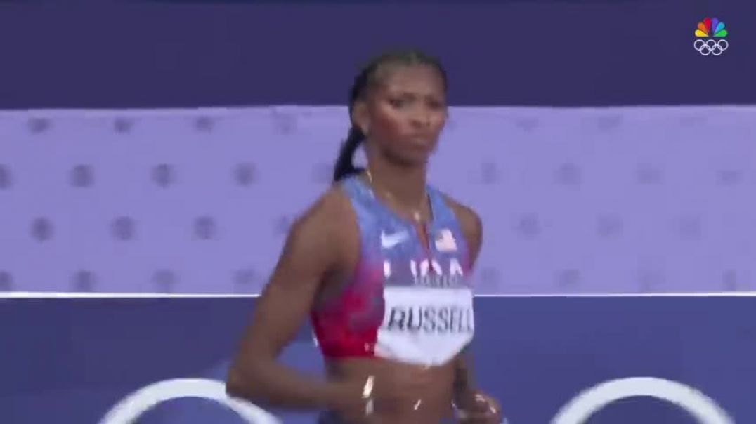 ⁣Masai Russell CLOSES STRONG to win competitive women's 100m hurdles final | Paris Olympics