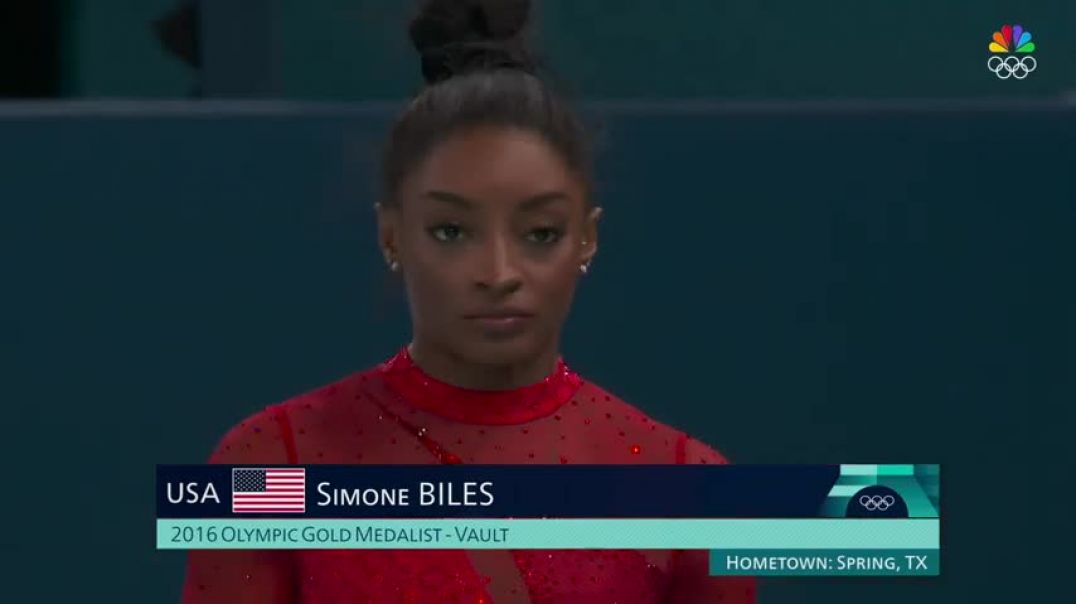 ⁣Simone Biles adds ANOTHER gold medal by crushing the vault at Paris Olympics   NBC Sports