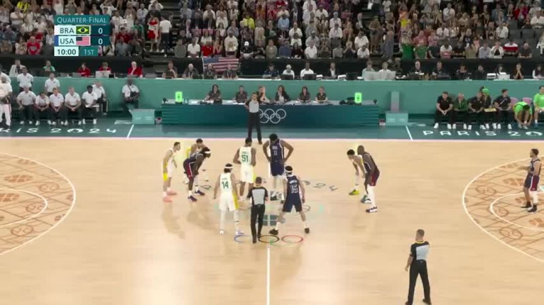 ⁣Team USA is ON TO THE SEMIS in mens basketball after blasting Brazil | Paris Olympics | NBC Sports