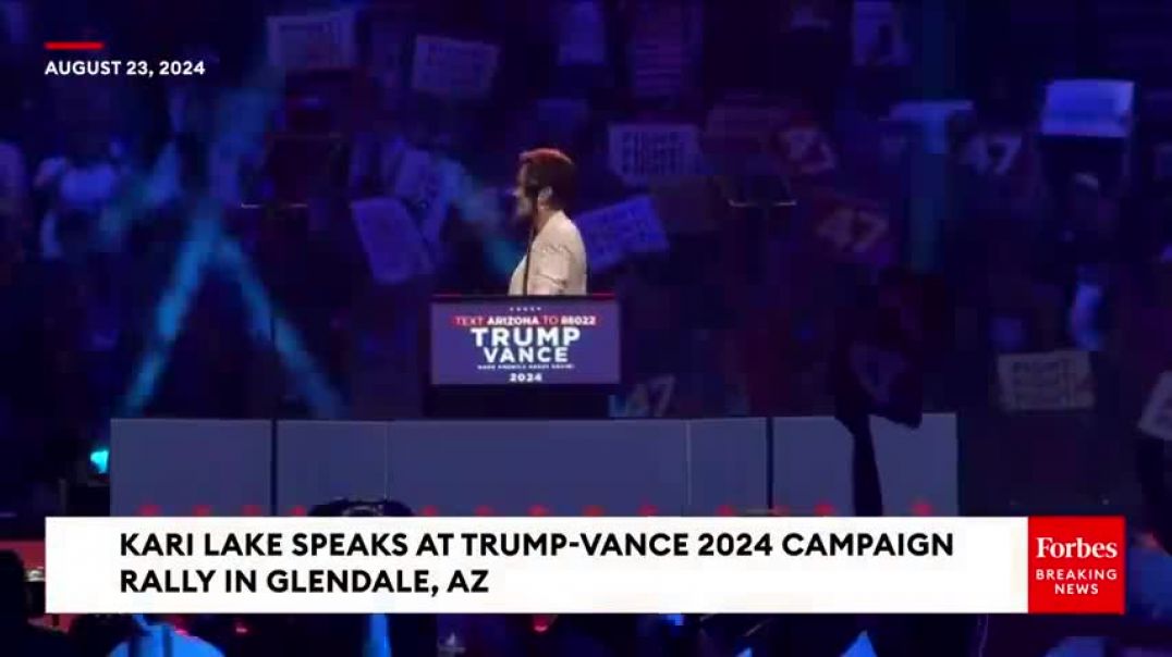 ⁣‘There Is No Suppressing MAGA’ Kari Lake Rallies For Donald Trump During Glendale, Arizona Rally