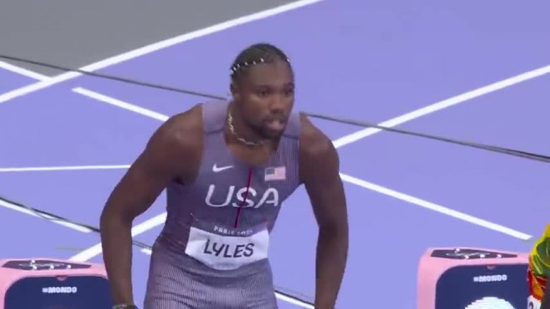 ⁣Noah Lyles advances to 100m final in ultra-competitive semifinal   Paris Olympics   NBC Sports (1)