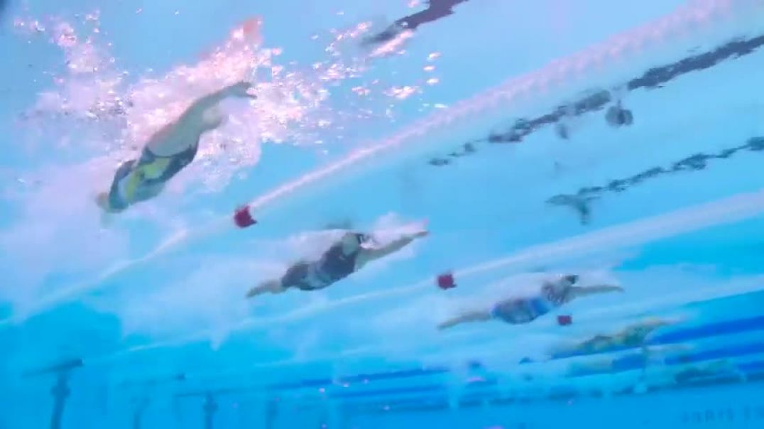 ⁣Underwater cam: Katie Ledeckys historic four-peat in 800m freestyle | Paris Olympics | NBC Sports