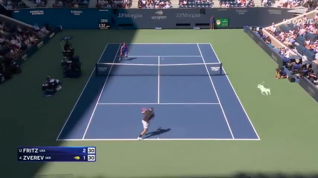 ⁣Taylor Fritz vs. Alexander Zverev Highlights | 2024 US Open Quarterfinal