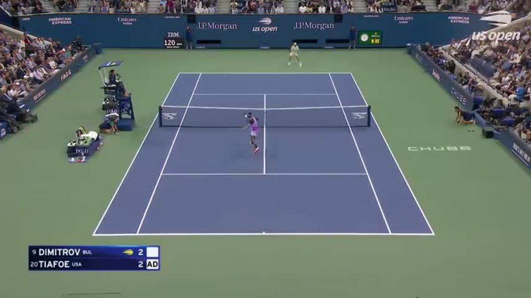 ⁣Grigor Dimitrov vs. Frances Tiafoe Highlights | 2024 US Open Quarterfinal