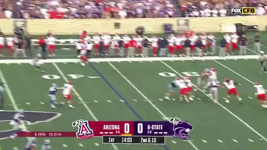 ⁣No. 20 Arizona Wildcats vs. No. 14 Kansas State Wildcats Highlights | FOX College Football