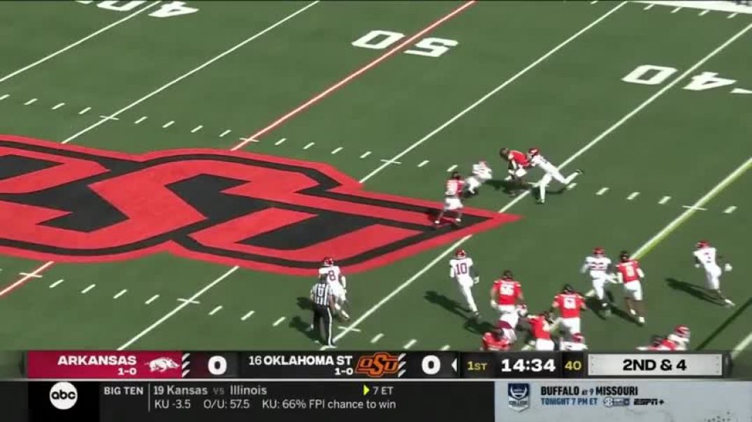 ⁣Arkansas v #16 Oklahoma State (INCREDIBLE)   Full Game Highlights   2024 College Football Highlights